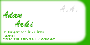 adam arki business card